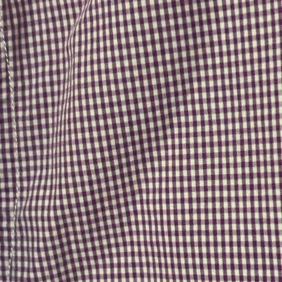 GAP Men's Purple Gingham Button Down Shirt - Picture 2 of 3